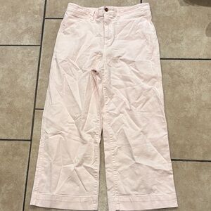 Gap Light Pink High Waisted Wide Leg Crop Pants